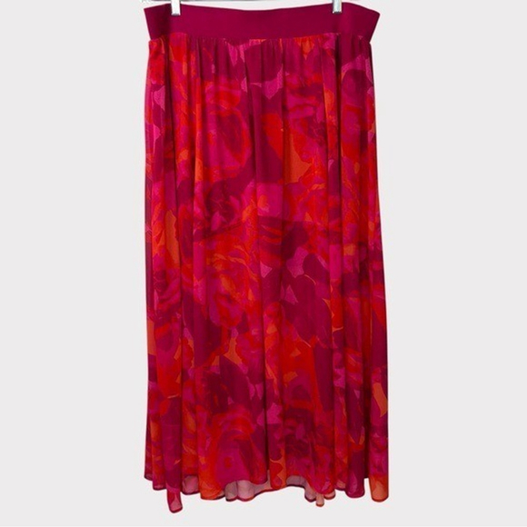 Torrid Maxi 2X Sheer Skirt with Built-in Shorts Resort Wear Colorful Boho - Picture 4 of 12